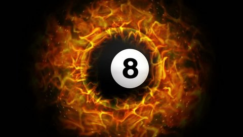 Pool Billiards Ball Fire Flames Isolated Stock Illustration 51400027 ...