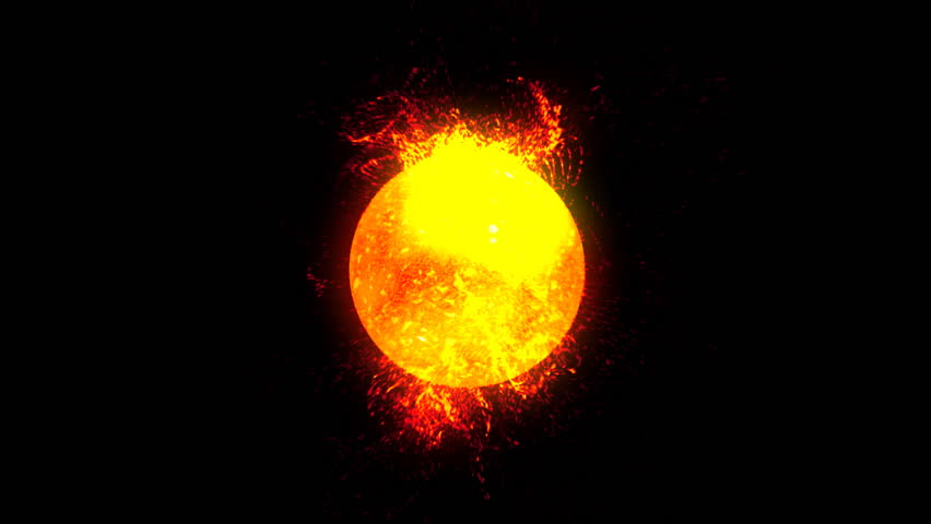 Sun burning, animation
