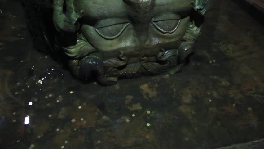 Gorgon Medusa. The Basilica Cistern, istanbul, Medusa head,  Istanbul, Turkey. The Basilica Cistern is the largest ancient cistern that lie beneath the city of Istanbul.