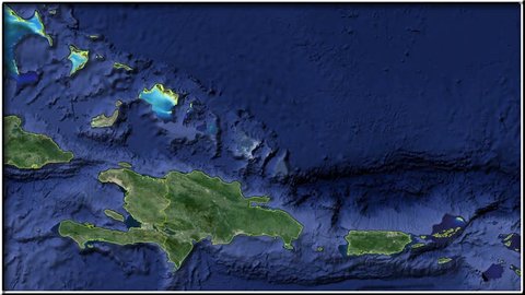 Haiti flag and map animation