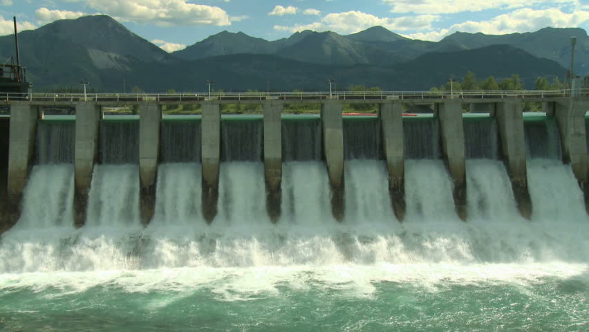 Hydro electric dam in the mountains