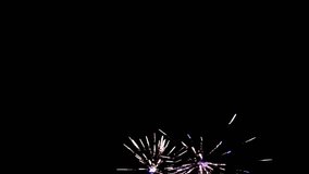 fireworks, new year`s eve, magnificent various colors, video 