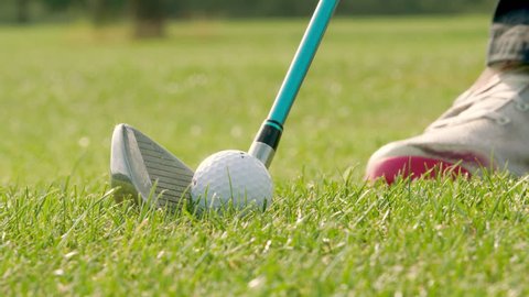 Close Golf Ball Being Hit By Stock Footage Video (100% Royalty-free ...