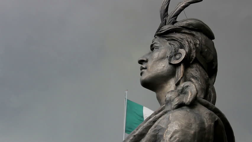 Mexico City, Mexico-August 2014: MEDIUM SHOT-PAN LEFT. Moctezuma