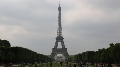 PARIS, FRANCE - JULY 14 2014: Eiffel Tower most visited monument in France and the most famous symbol of Paris, July 14, 2014