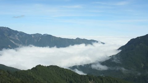 Time lapse cloudscape in Central Taiwan Mountains