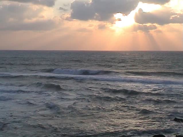 Sunset in ocean
