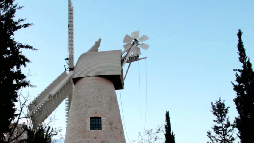  Montefiore Windmill, also known as the Jerusalem Windmill and Yemin Moshe Windmill, located in  Mishkenot Sha