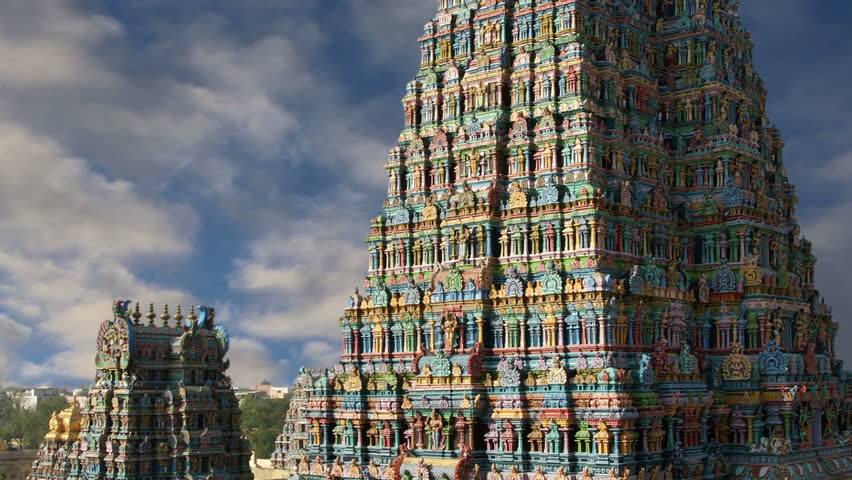 Meenakshi Hindu Temple in Madurai, Stock Footage Video (100% Royalty