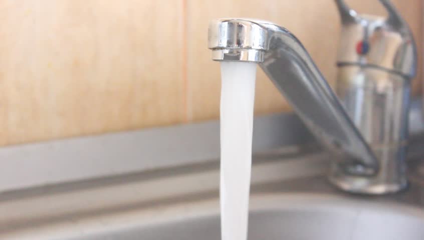 water flowing from tap