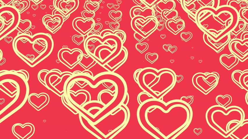 heart animation seamless loop pattern pastel Stock Footage Video (100% ...