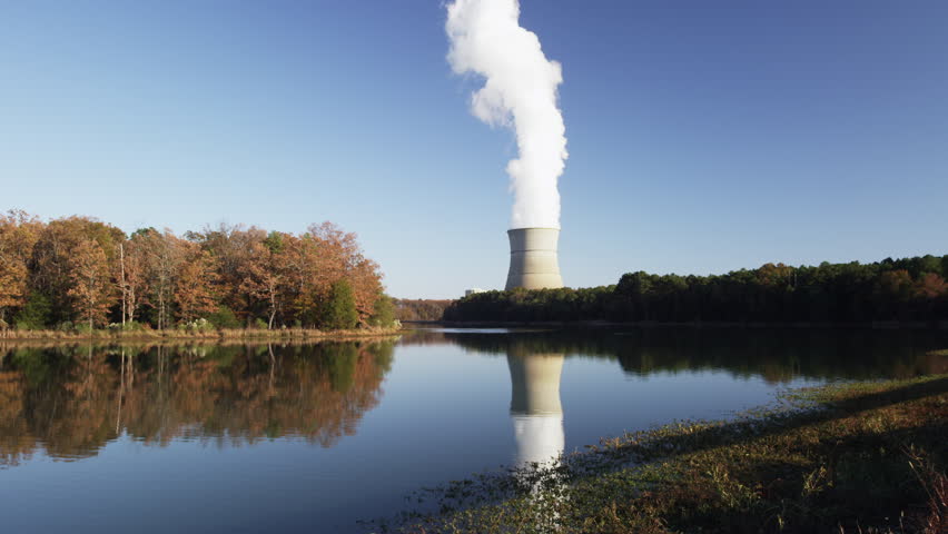 Cooling Tower and Lake, Arkansas.
