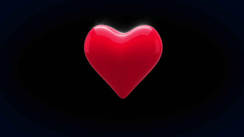 Digital Animation of Red Heart Stock Footage Video (100