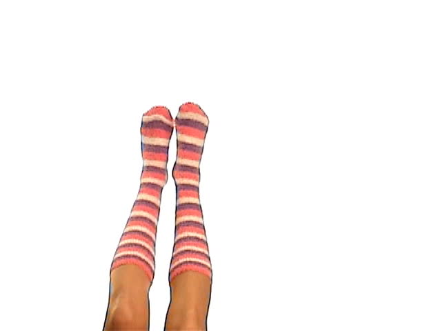 woman legs with socks