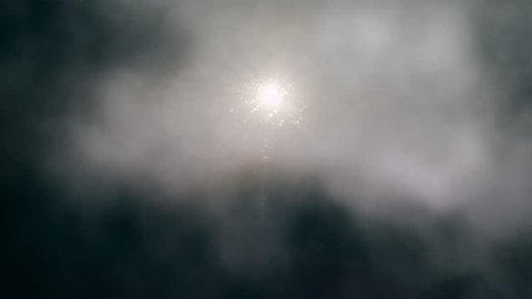 Sun Peeking Through Stormy Clouds Loop