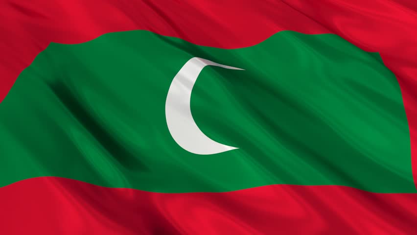 The flag of the Maldives.