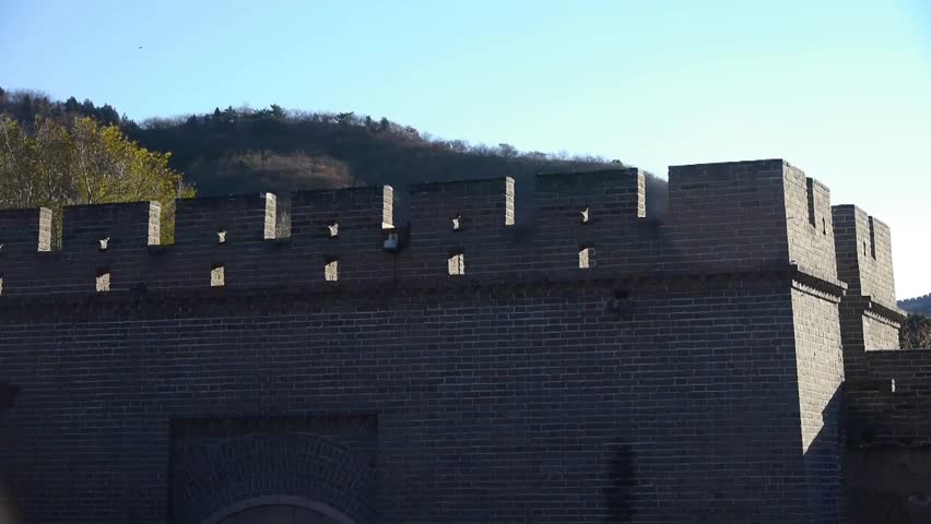 Ancient city Great Wall texture.roof of Forbidden City palace.Weathering of masonry. gh2_05837