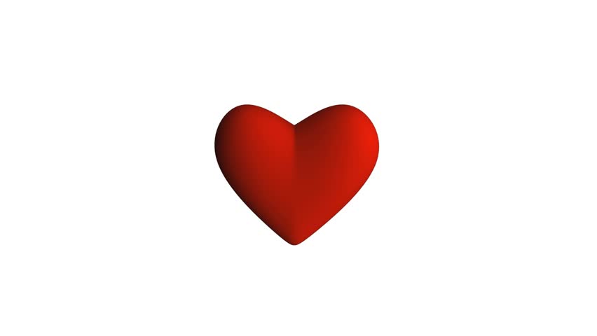 Red Heart On White Background Stock Footage Video 100 Royalty Free 8465653 Shutterstock