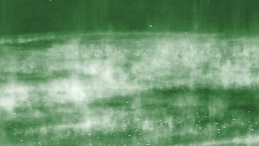 mist on green water