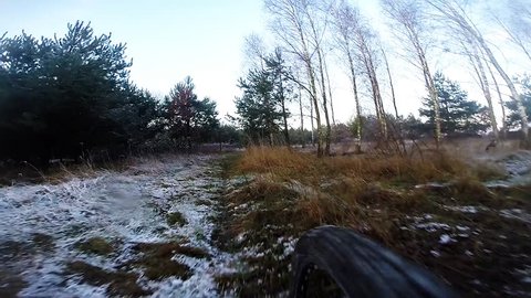 Winter biking = front wheel