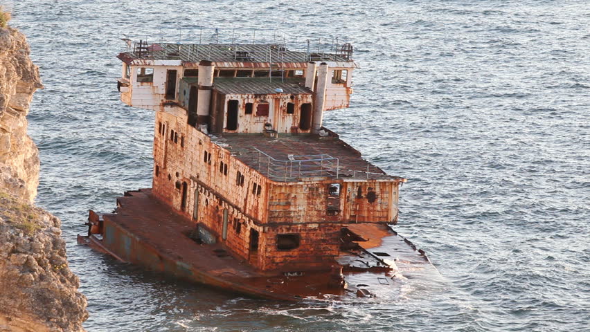 Old abandoned ship wreck