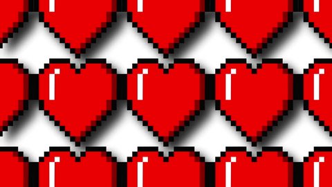 Pixel heart scroll with alpha