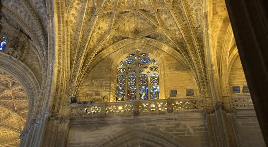 Interior of the Cathedral of Seville, Andalusia, Spain