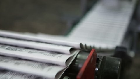 Ready newspaper on production line