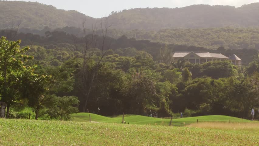 A Caribbean Resort golf course along the shores of Montego Bay, Jamaica