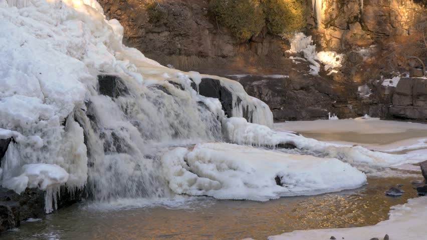 Gooseberry falls frozen during winter