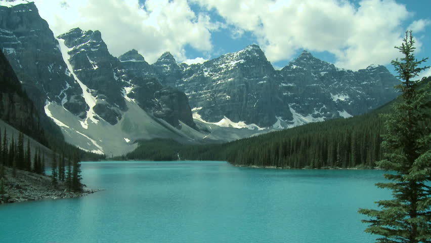 Beautiful Moraine Lake in the Canadian Rockies