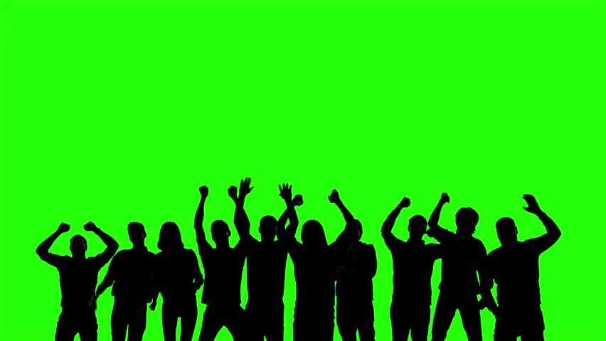 More Crowd Peole on Gren Screen