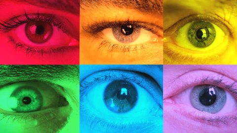 Background of colorful eyes 