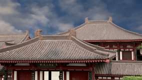 Roof decorations on the territory Giant Wild Goose Pagoda, is a Buddhist pagoda located in southern Xian (Sian, Xi'an), Shaanxi province, China - Powered by Shutterstock - Get 15% off with code: PIKWIZARD15