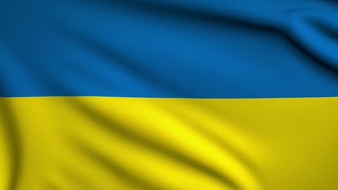 3d animation flag of Ukraine looping