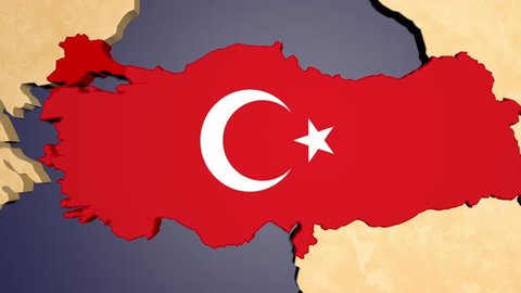Turkey Flag Map Turkey National Flag Stock Vector (Royalty Free ...