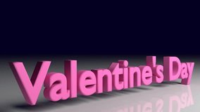 Valentine text of particle animation Day. _1
/ Computer graphics animation 3D character is changed to small shining pieces. /
