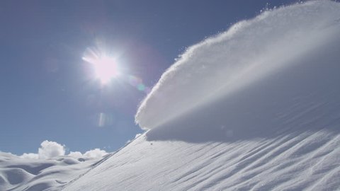 SLOW MOTION: Snow avalanche