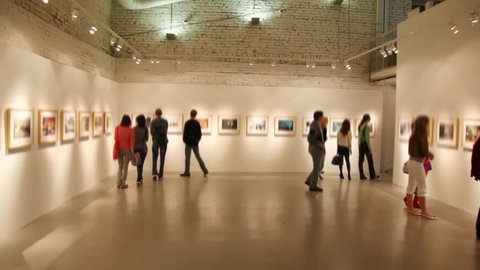 MOSCOW - CIRCA 2010: People tour Winzavod-Contemporary Art Center in Moscow