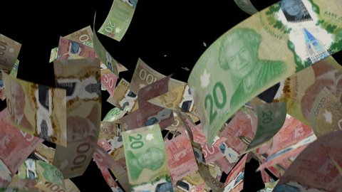 Falling Canadian dollar
Video Effect simulates Falling Mixed Canadian dollar banknotes with alpha channel in 4k resolution	
