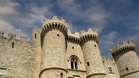 Rhodes Island, Greece, a symbol of Rhodes, of the famous Knights Grand Master Palace (also known as Castello) in the Medieval town of rhodes, a must-visit museum of Rhodes. 