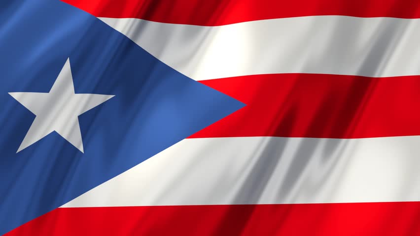 Flag of Puerto Rico Waving Stock Footage Video (100% Royalty-free