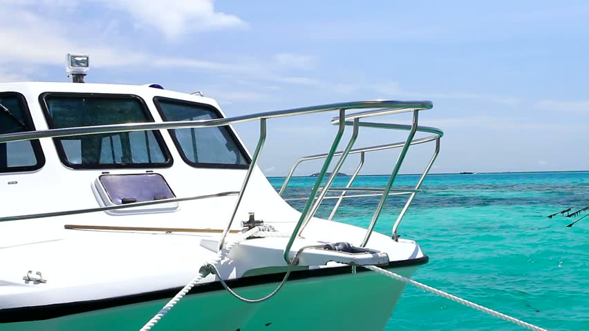 Boat at Tropical Paradise at Maldives