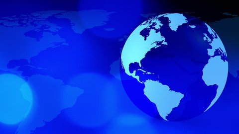 Blue World Globe Map Stock Footage Video (100% Royalty-free) 8558332 ...