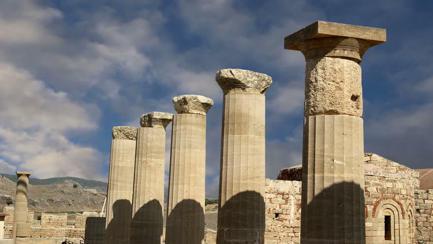Apollo Temple at the Acropolis of Rhodes, Greece 