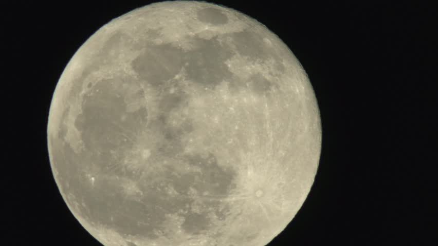 the moon in the night sky