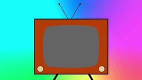 Old Television with Noise, Animation 