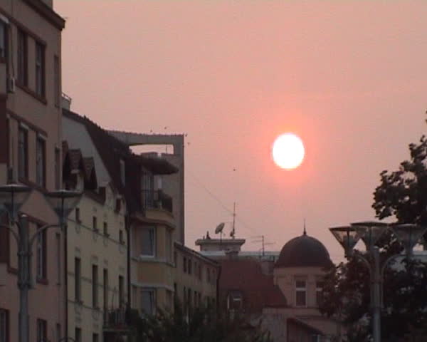 Center with sunset