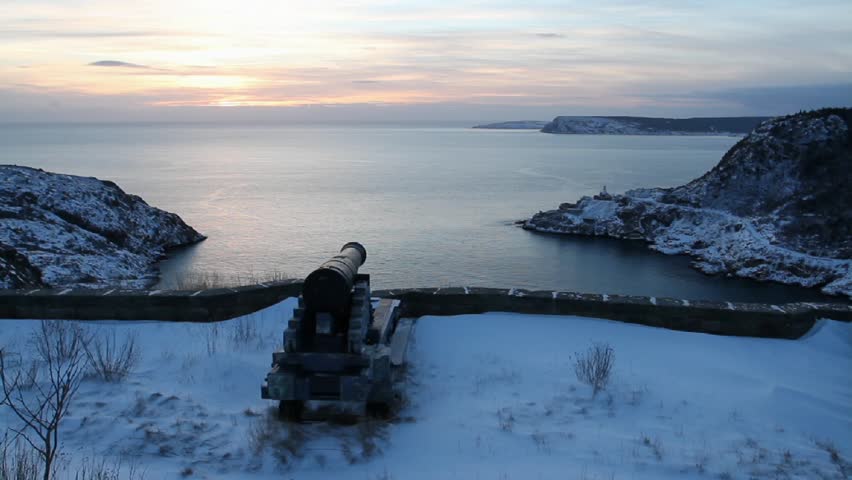 Sunrise at Signal Hill, Newfoundland.