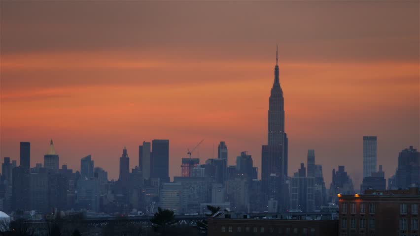 Manhattan Skyline Sunset 2 Stock Footage Video 100 Royalty Free Shutterstock